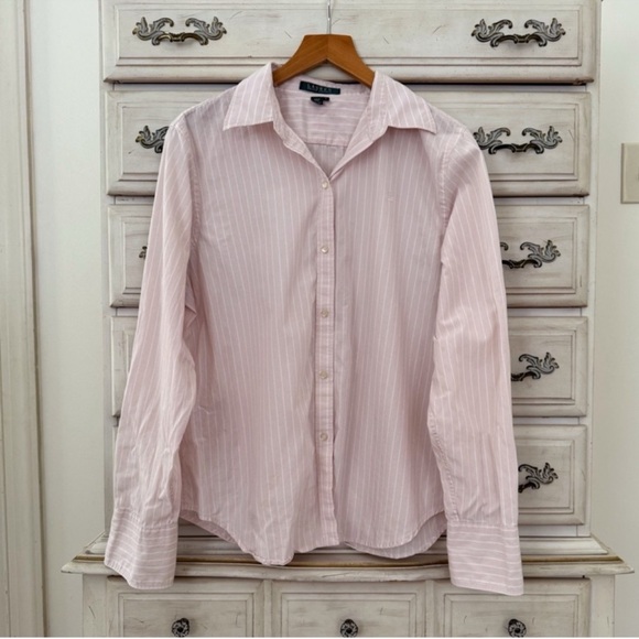 Ralph Lauren Tops - Ralph Lauren Old Money Pink Preppy Button Shirt